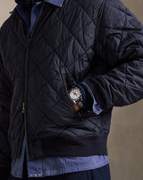 Quilted Jacquard Bomber Jacket
