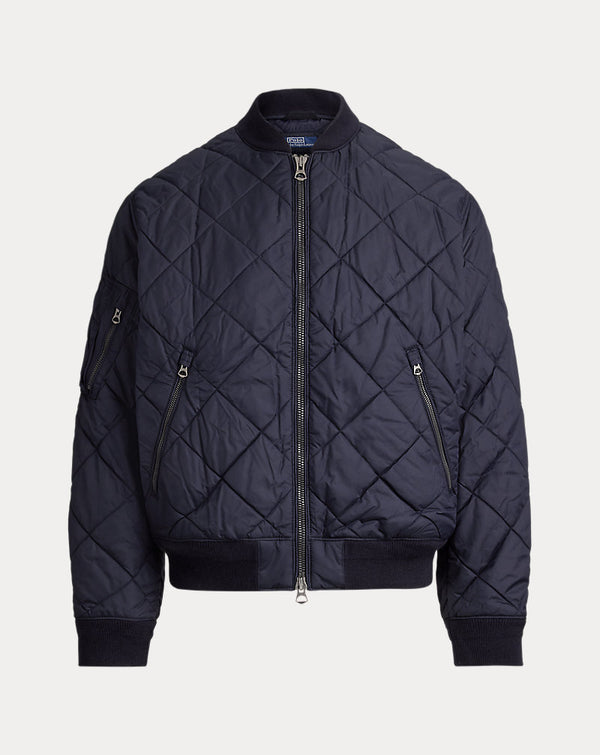 Quilted Jacquard Bomber Jacket
