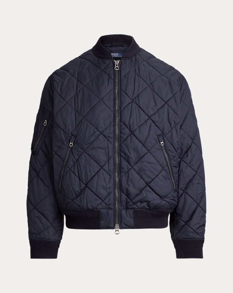 Quilted Jacquard Bomber Jacket