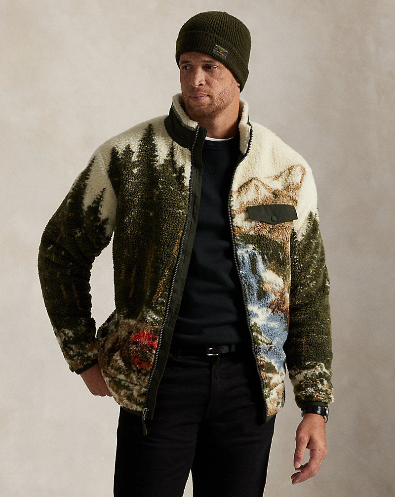 Pile Fleece Graphic Jacket