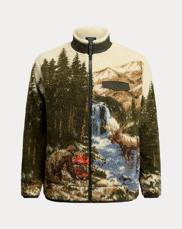 Pile Fleece Graphic Jacket
