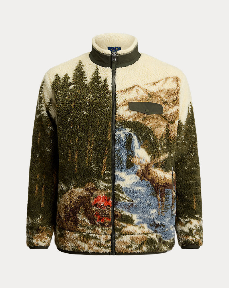 Pile Fleece Graphic Jacket